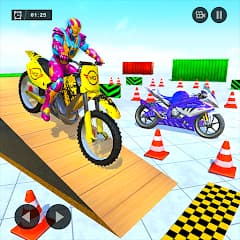 Superhero Bike Stunt Ramp Park