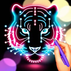 Glow Dots Art - Dot to Dot